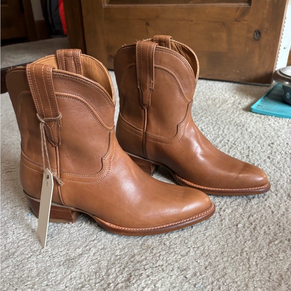 Tecovas The Penny Bootie NWT - Sz 7.5 - Desert Tan Calf - Picture 2 of 16